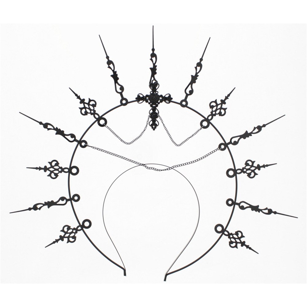 Zac's Alter Ego - Spike Clock Hands Chain Bandeau de costume - Noir
